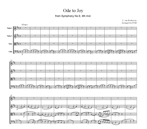 Product picture Beethoven Ode to Joy from Symphony No.9, 4th mvt. CB009