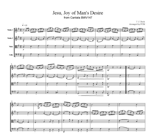 Product picture Bach Jesu, Joy of Mans Desire from Cantata BWV147