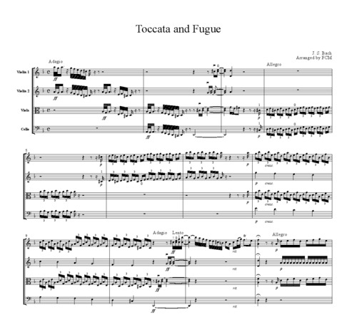 Product picture Bach Toccata and Fugue in d moll, BWV565, CB205