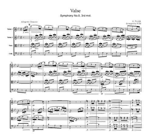 Product picture Dvorak Valse from Symphony No.8, 3rd mvt., CD202