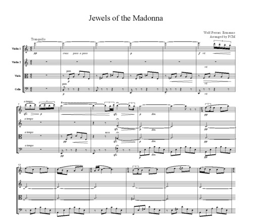 Product picture Ferrari Jewels of the Madonna, for string quartet, CF001