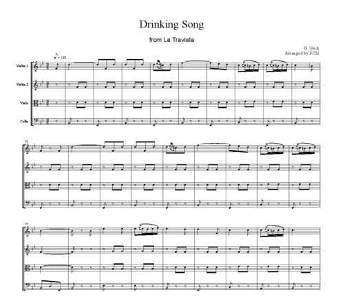 Product picture Verdi Drinking Song from La Traviata, CV001