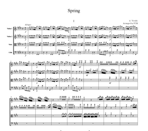 Product picture Vivaldi Spring from the Four Seasons, all mvts., CV101