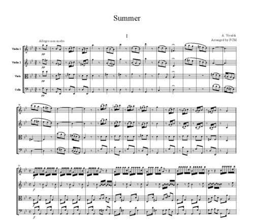 Product picture Vivaldi Summer from the Four Seasons, all mvts., CV102