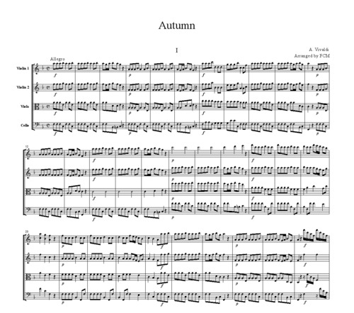Product picture Vivaldi Autumn from the Four Seasons, all mvts., CV103