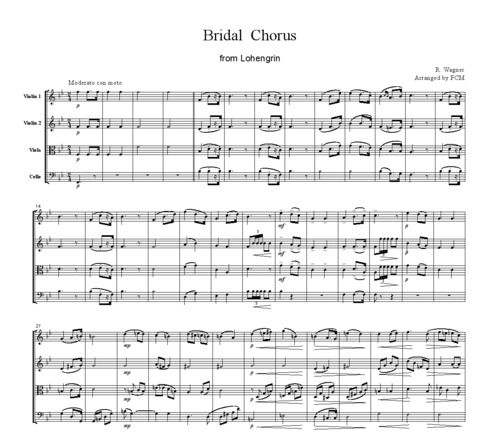 Product picture Wagner Bridal Chorus from Lohengrin, CW001