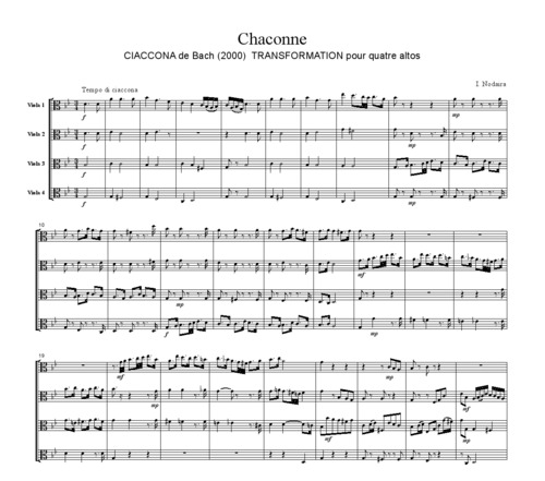 Product picture Bach Chaconne for 4 Violas, CB220