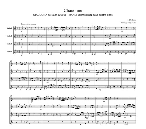 Product picture Bach Chaconne for 4 Violins, CB221