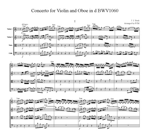 Product picture Bach Concerto for Violin and Oboe in d BWV1060, CB225