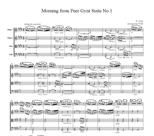 Product picture Grieg Morning from Peer Gynt Suite No.1, CG202