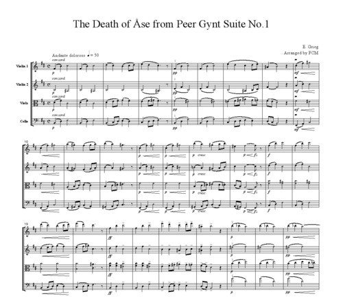 Product picture Grieg The Death of Ase from Peer Gynt Suite No.1 , CG203