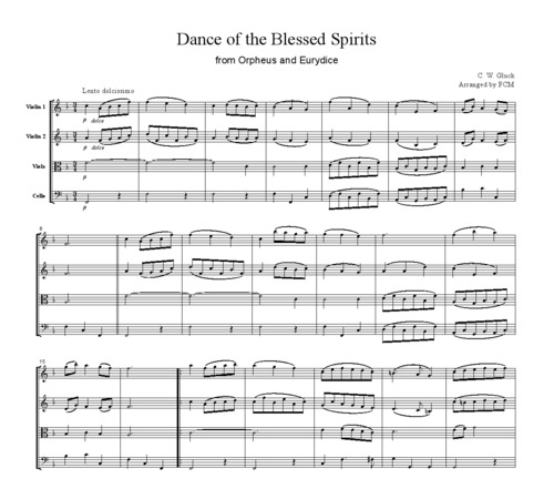 Product picture Gluck Dance of the Blessed Spirits from Orpheus and Eurydice, CG301