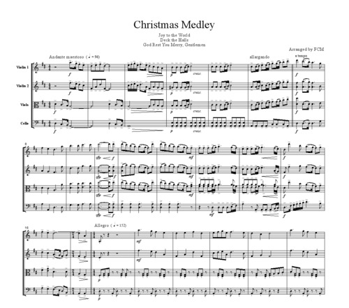 Product picture Christmas Carol(Medley), for string quartet, CH915