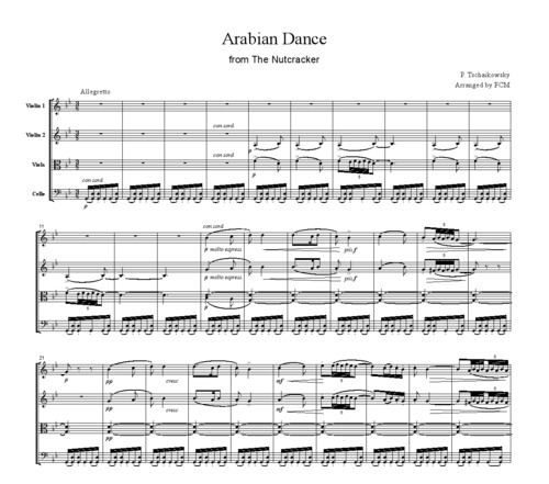 Product picture Tchaikowsky Arabian Dance from The Nutcracker, CT010