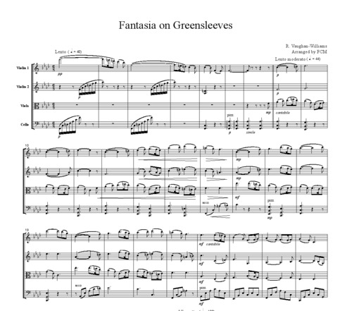 Product picture Vaughan-Williams Fantasia on Greensleeves, CV201