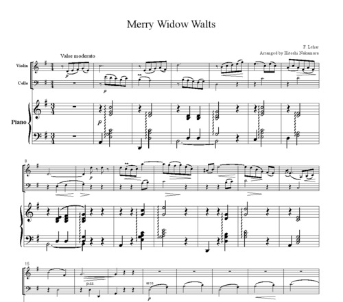 Product picture Lehar Merry Widow Waltz, for piano trio, PL001