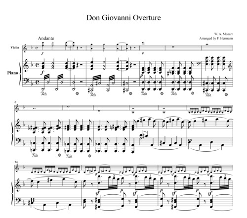 Product picture Mozart  Don Giovanni Overture, for violin & piano, VM004