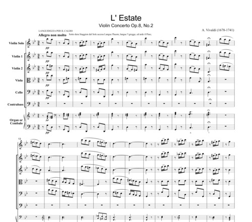 Product picture Vivaldi L Estate Violin Concerto Op.8, No.2, SV002