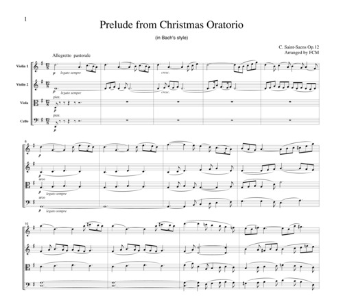 Product picture Saint-Saens Prelude from Christmas Oratorio, CH917
