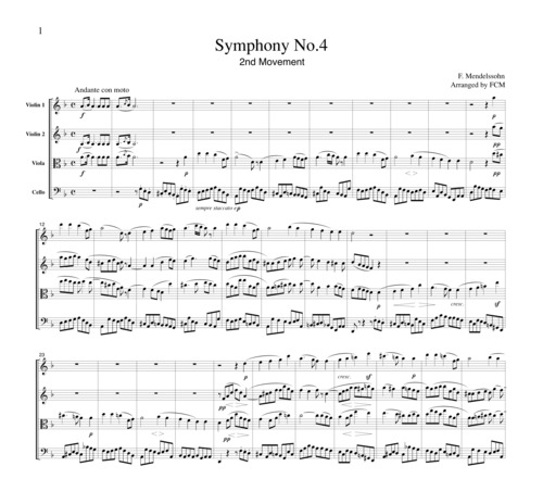 Product picture Mendelssohn Symphony No.4 2nd mvt., CM203