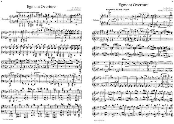 Product picture Beethoven Egmont Overture, for 1 Piano 4 Hands